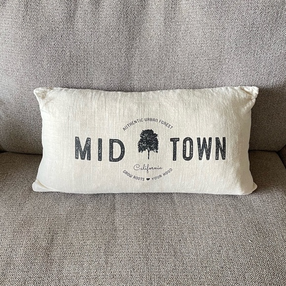 Midtown City of Trees Sacramento Pillow 12” x 22” - Picture 1 of 5